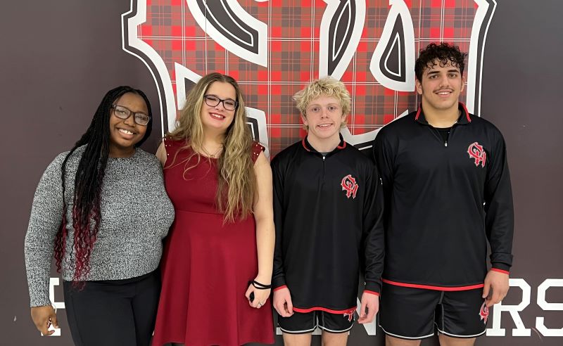 Senior Matscots - Nia Dixon and Macey Chambers, Wrestlers Brandon Mitchell and Adham Shalash